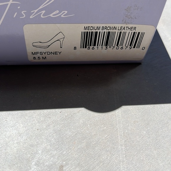 Marc Fisher Brown Leather Wood Heels - Picture 3 of 4